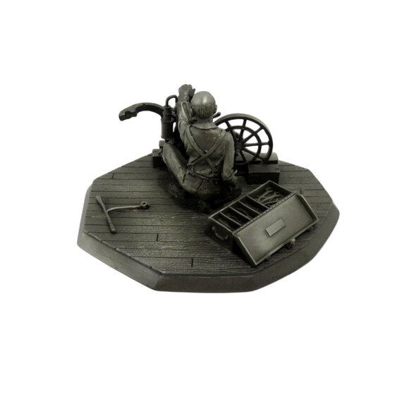 DEUTSCHES MUSEUM Gottlieb Daimler Pewter Metal Figurine Sculpture Vintage - Picture 4 of 10